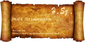 Huff Szimonetta névjegykártya